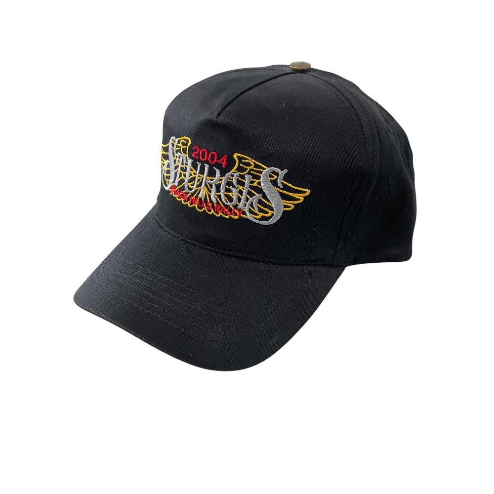 J Hats 2004 Sturgis Black Hills Rally Cap One Size Adjustable Black Multi Moto
